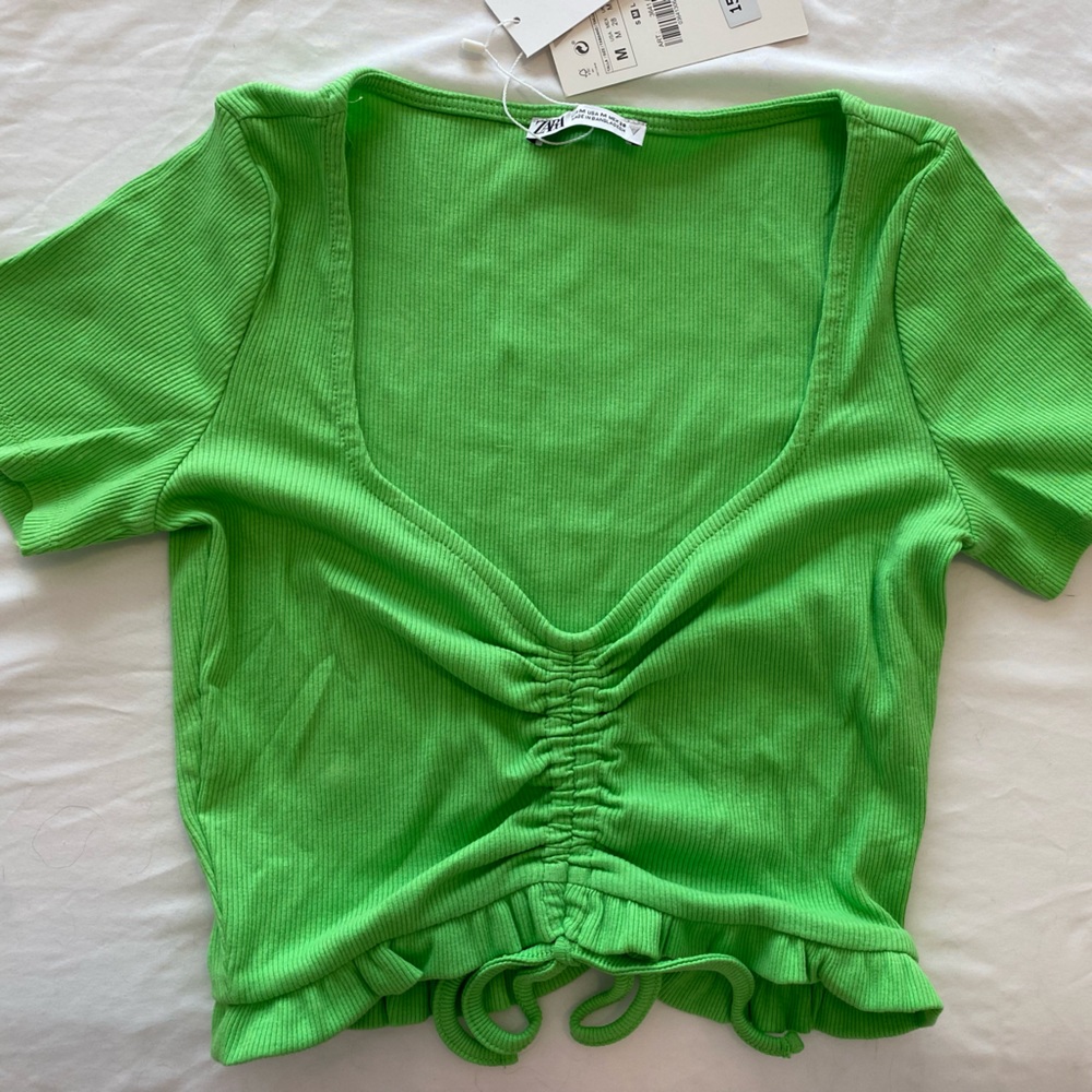 Bright Green Crop Top